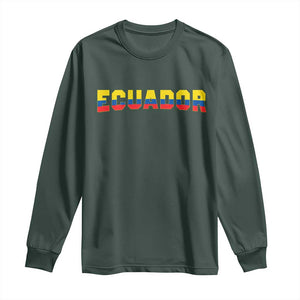 Vintage Ecuador Roots Long Sleeve Shirt Latin Heritage Pride Gift