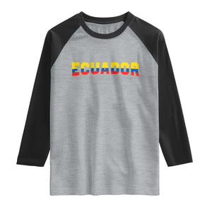 Vintage Ecuador Roots Raglan Shirt Latin Heritage Pride Gift