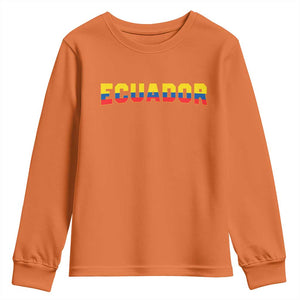 Vintage Ecuador Roots Youth Sweatshirt Latin Heritage Pride Gift