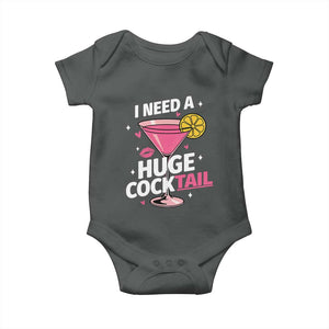 I Need A Huge Cocktail Baby Onesie Funny Adult Humor Drinking Gift TS12 Dark Heather Print Your Wear