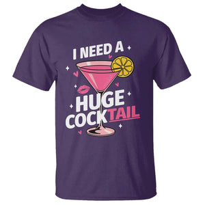 I Need A Huge Cocktail T Shirt Funny Adult Humor Drinking Gift TS12 Purple Print Your Wear
