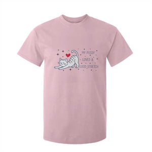 My Pussy Loves A Good Stretch T Shirt For Kid Adult Humor Cat Gift TS12 Light Pink Print Your Wear