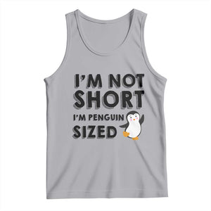 Funny Penguin Quote Tank Top I Am Not Short I Am Penguin Size TS12 Athletic Heather Print Your Wear