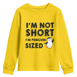 Funny Penguin Quote Youth Sweatshirt I Am Not Short I Am Penguin Size TS12 Daisy Print Your Wear