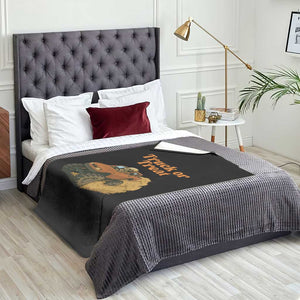 Truck Or Treat Skeleton Racing Throw Blanket Funny Halloween Truck Lover TS12 Print Your Wear