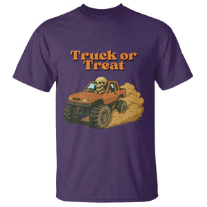 Truck Or Treat Skeleton Racing T Shirt Funny Halloween Truck Lover TS12 Purple Print Your Wear
