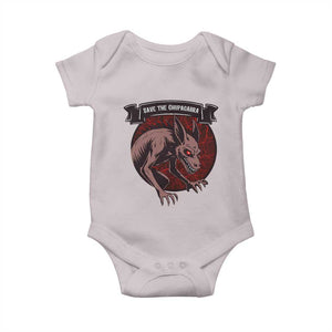 Chupacabra Baby Onesie Gothic Horror Save The Cryptid Gift TS12 Ice Gray Print Your Wear