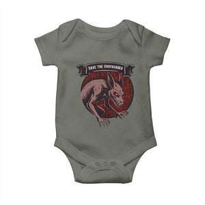 Chupacabra Baby Onesie Gothic Horror Save The Cryptid Gift TS12 Military Green Print Your Wear
