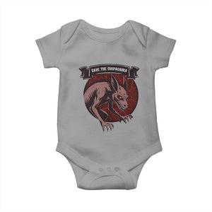 Chupacabra Baby Onesie Gothic Horror Save The Cryptid Gift TS12 Sport Gray Print Your Wear