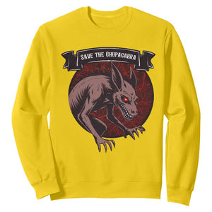 Chupacabra Sweatshirt Gothic Horror Save The Cryptid Gift TS12 Daisy Print Your Wear