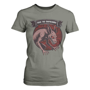 Chupacabra T Shirt For Women Gothic Horror Save The Cryptid Gift TS12 Military Green Print Your Wear