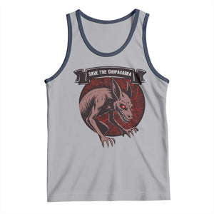 Chupacabra Tank Top Gothic Horror Save The Cryptid Gift TS12 Athletic Heather Navy Print Your Wear