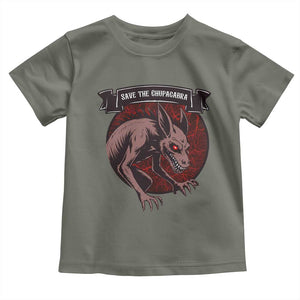 Chupacabra Toddler T Shirt Gothic Horror Save The Cryptid Gift TS12 Military Green Print Your Wear