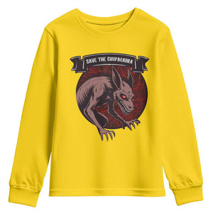 Chupacabra Youth Sweatshirt Gothic Horror Save The Cryptid Gift TS12 Daisy Print Your Wear