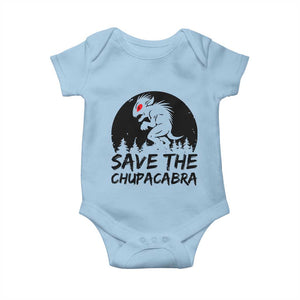Chupacabra Baby Onesie Funny Cryptid Save The Goat Sucker Gift TS12 Light Blue Print Your Wear