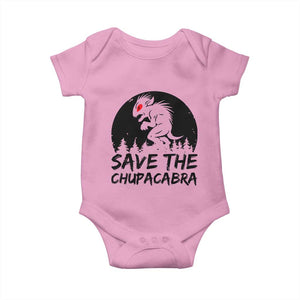 Chupacabra Baby Onesie Funny Cryptid Save The Goat Sucker Gift TS12 Light Pink Print Your Wear