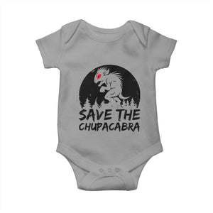 Chupacabra Baby Onesie Funny Cryptid Save The Goat Sucker Gift TS12 Sport Gray Print Your Wear