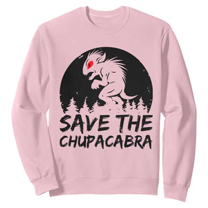 Chupacabra Sweatshirt Funny Cryptid Save The Goat Sucker Gift TS12 Light Pink Print Your Wear
