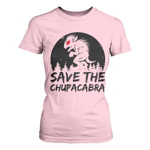 Chupacabra T Shirt For Women Funny Cryptid Save The Goat Sucker Gift TS12 Light Pink Print Your Wear