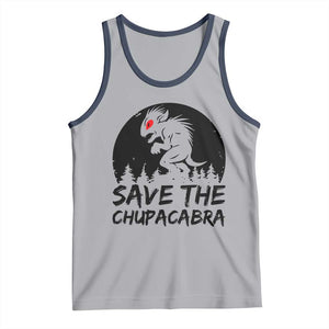 Chupacabra Tank Top Funny Cryptid Save The Goat Sucker Gift TS12 Athletic Heather Navy Print Your Wear