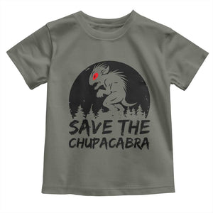Chupacabra Toddler T Shirt Funny Cryptid Save The Goat Sucker Gift TS12 Military Green Print Your Wear