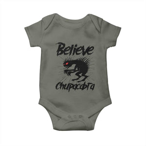 Urban Legends And Mystery Gift Baby Onesie Believe Chupacabra TS12 Military Green Print Your Wear
