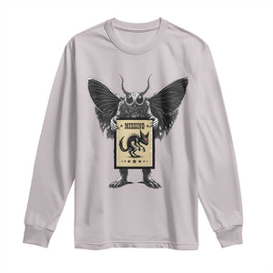 Mothman Missing Chupacabra Long Sleeve Shirt Funny Cryptid Gift TS12 Ice Gray Print Your Wear