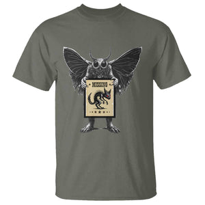 Mothman Missing Chupacabra T Shirt Funny Cryptid Gift TS12 Military Green Print Your Wear