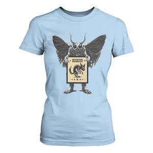 Mothman Missing Chupacabra T Shirt For Women Funny Cryptid Gift TS12 Light Blue Print Your Wear