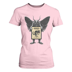Mothman Missing Chupacabra T Shirt For Women Funny Cryptid Gift TS12 Light Pink Print Your Wear