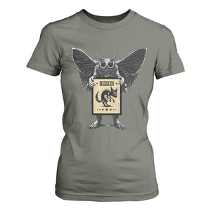 Mothman Missing Chupacabra T Shirt For Women Funny Cryptid Gift TS12 Military Green Print Your Wear