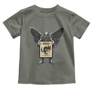 Mothman Missing Chupacabra Toddler T Shirt Funny Cryptid Gift TS12 Military Green Print Your Wear