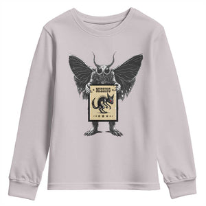 Mothman Missing Chupacabra Youth Sweatshirt Funny Cryptid Gift TS12 Ice Gray Print Your Wear