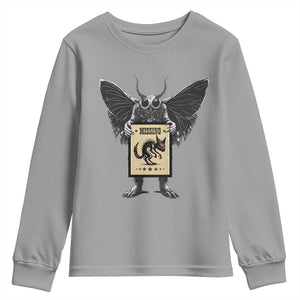 Mothman Missing Chupacabra Youth Sweatshirt Funny Cryptid Gift TS12 Sport Gray Print Your Wear
