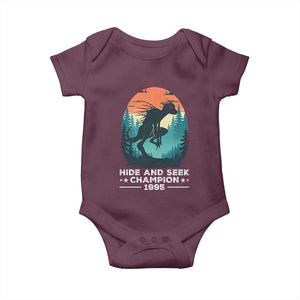 Chupacabra Baby Onesie Gothic Humor Hide And Seek Champion Gift TS12 Maroon Print Your Wear