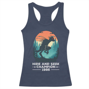 Chupacabra Racerback Tank Top Gothic Humor Hide And Seek Champion Gift TS12 Navy Print Your Wear