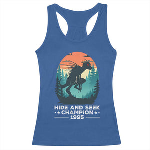 Chupacabra Racerback Tank Top Gothic Humor Hide And Seek Champion Gift TS12 Royal Blue Print Your Wear