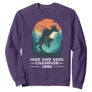 Chupacabra Sweatshirt Gothic Humor Hide And Seek Champion Gift TS12 Purple Print Your Wear