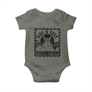 Chupacabra Hide And Seek Champion Since 1995 Baby Onesie Cryptid Gift TS12 Military Green Print Your Wear