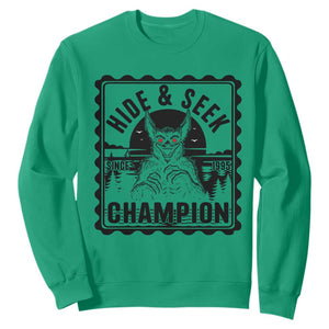Chupacabra Hide And Seek Champion Since 1995 Sweatshirt Cryptid Gift TS12 Irish Green Print Your Wear
