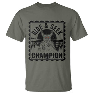 Chupacabra Hide And Seek Champion Since 1995 T Shirt Cryptid Gift TS12 Military Green Print Your Wear