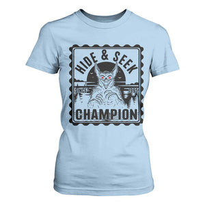Chupacabra Hide And Seek Champion Since 1995 T Shirt For Women Cryptid Gift TS12 Light Blue Print Your Wear