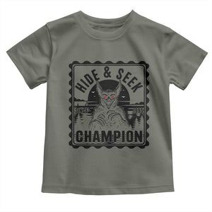 Chupacabra Hide And Seek Champion Since 1995 Toddler T Shirt Cryptid Gift TS12 Military Green Print Your Wear