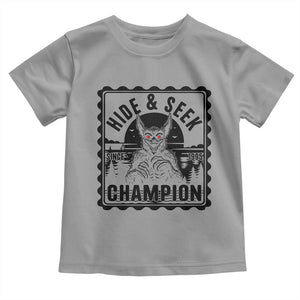 Chupacabra Hide And Seek Champion Since 1995 Toddler T Shirt Cryptid Gift TS12 Sport Gray Print Your Wear