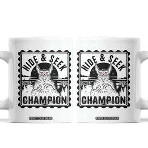 Chupacabra Hide And Seek Champion Since 1995 Coffee Mug Cryptid Gift TS12 White Print Your Wear