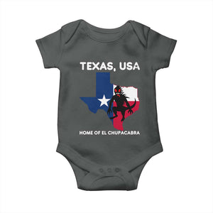Chupacabra Texas Baby Onesie Home Of El Chupacabra Gothic Horror Gift TS12 Dark Heather Print Your Wear