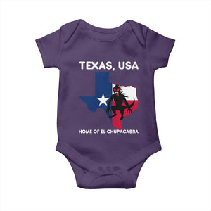 Chupacabra Texas Baby Onesie Home Of El Chupacabra Gothic Horror Gift TS12 Purple Print Your Wear