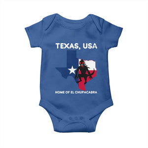 Chupacabra Texas Baby Onesie Home Of El Chupacabra Gothic Horror Gift TS12 Royal Blue Print Your Wear