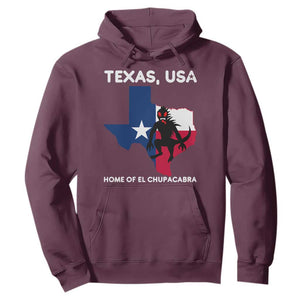Chupacabra Texas Hoodie Home Of El Chupacabra Gothic Horror Gift TS12 Maroon Print Your Wear