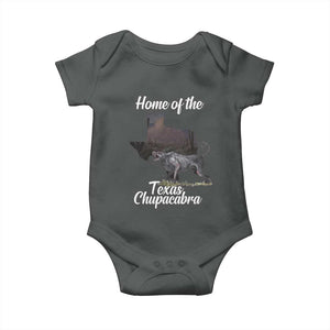 Chupacabra Baby Onesie Home Of The Texas Gothic Folklore Gift TS12 Dark Heather Print Your Wear